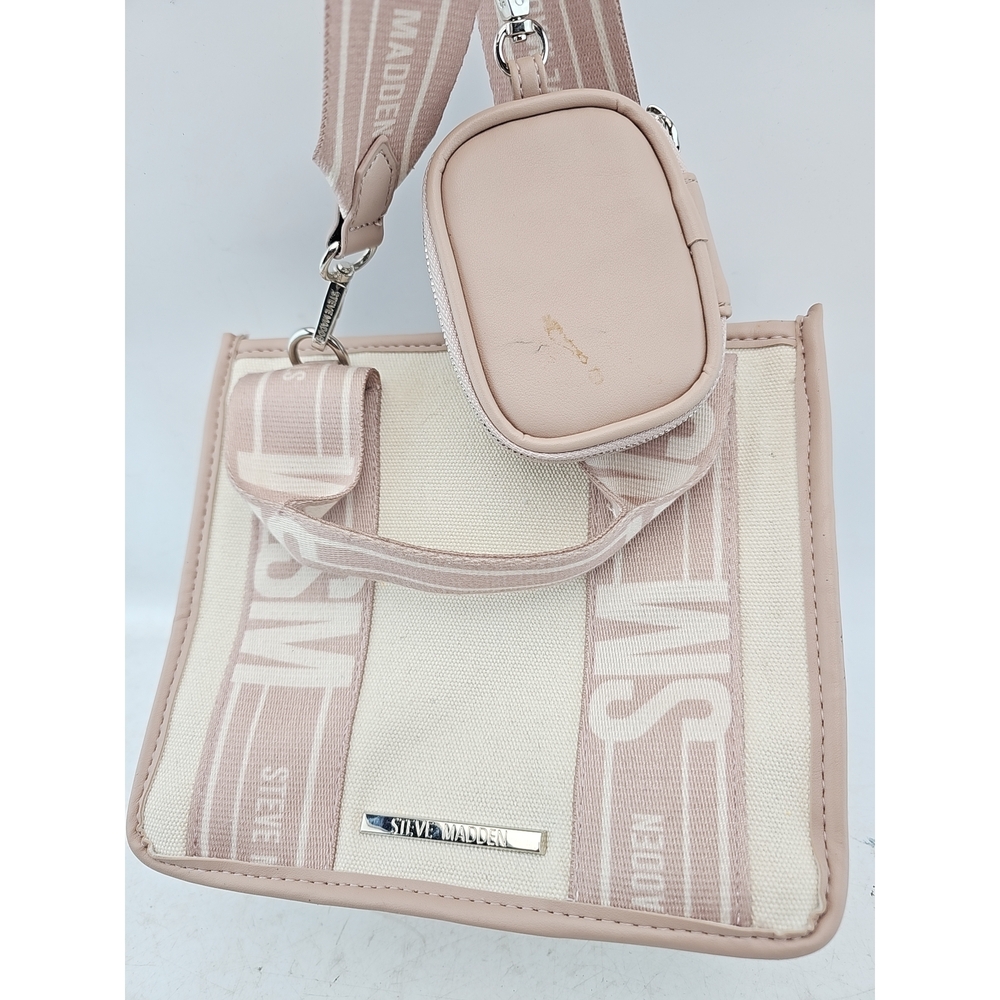 Steve Madden Monogram Logo Canvas Tote - Picture 2 of 5